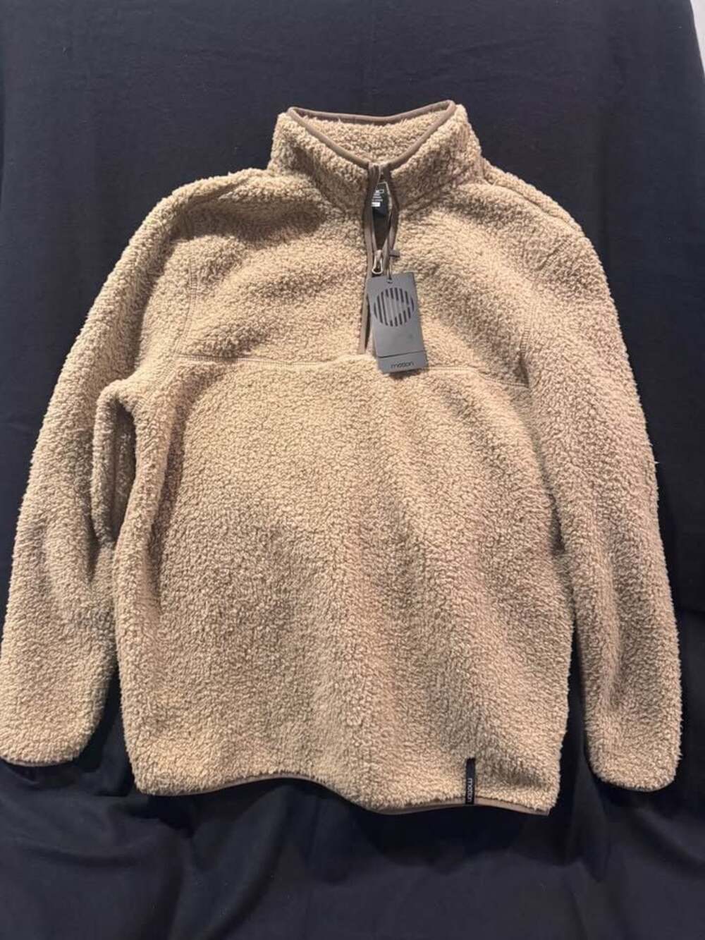 Motion Sherpa 1/4 Zip Fleece Tan Mens Size Medium NWT